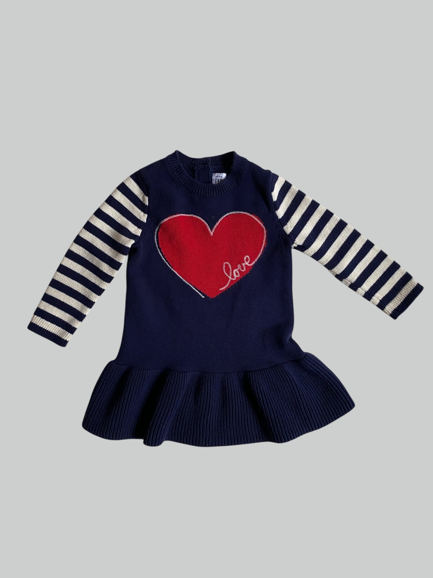 Cotton knit 'Love' dress 18-24m | Gap