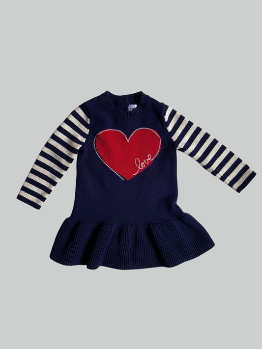 Cotton knit 'Love' dress 18-24m | Gap