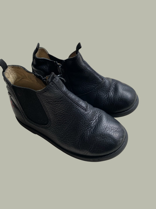 Black leather toddler shoes 7.5 US (24 EU) | Falcotto