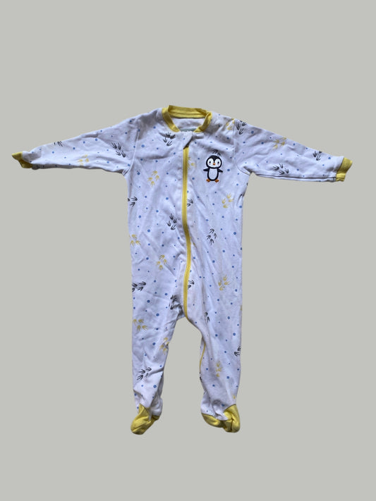 Cotton 2-way zip penguin sleeper 6m | Tuffy