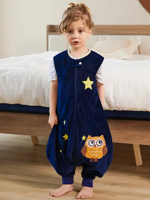 Cotton lined velour sleepsack with feet 3-5Y (M) | Michley