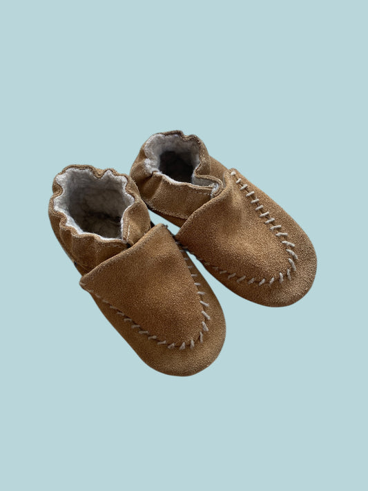 Baby leather booties 6-12m