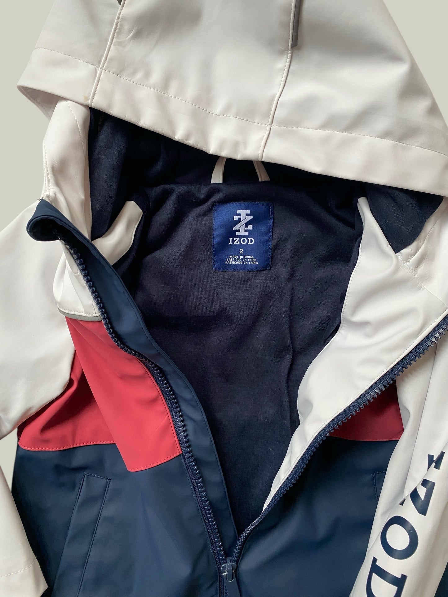 Colourblock rain jacket with light jersey lining 2Y | Izod