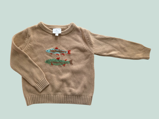 Cotton knit fish sweater 4Y | Little English