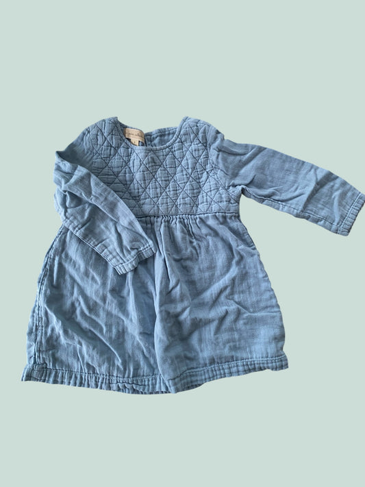 Cotton light blue dress 2Y | La Petite Collection
