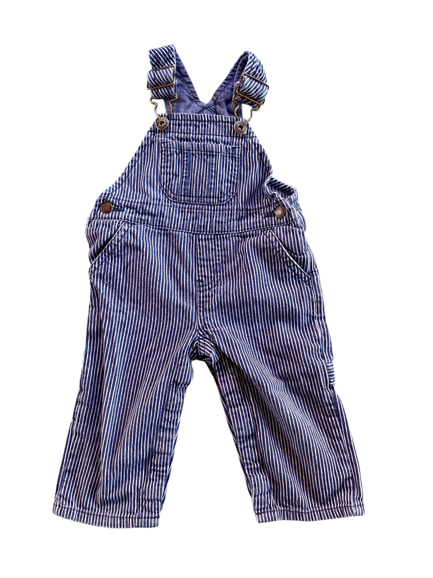 Striped cotton overalls 6-12m | George