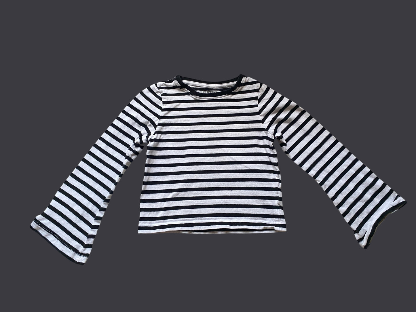 Cotton striped long sleeve top 4-5Y/110 | Firefly