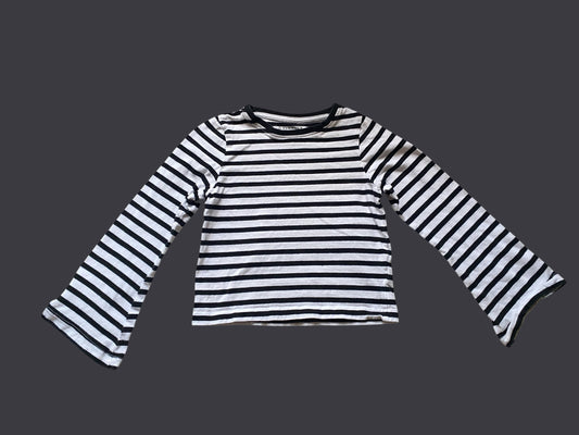 Cotton striped long sleeve top 4-5Y/110 | Firefly
