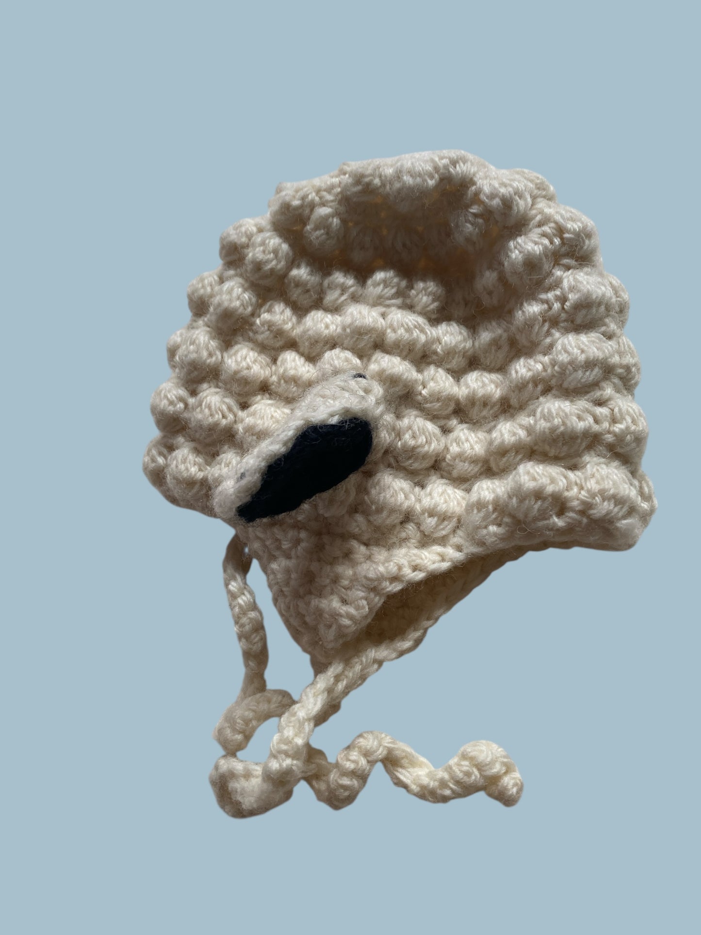 Thick animal wool bonnet 0-6m | Handmade