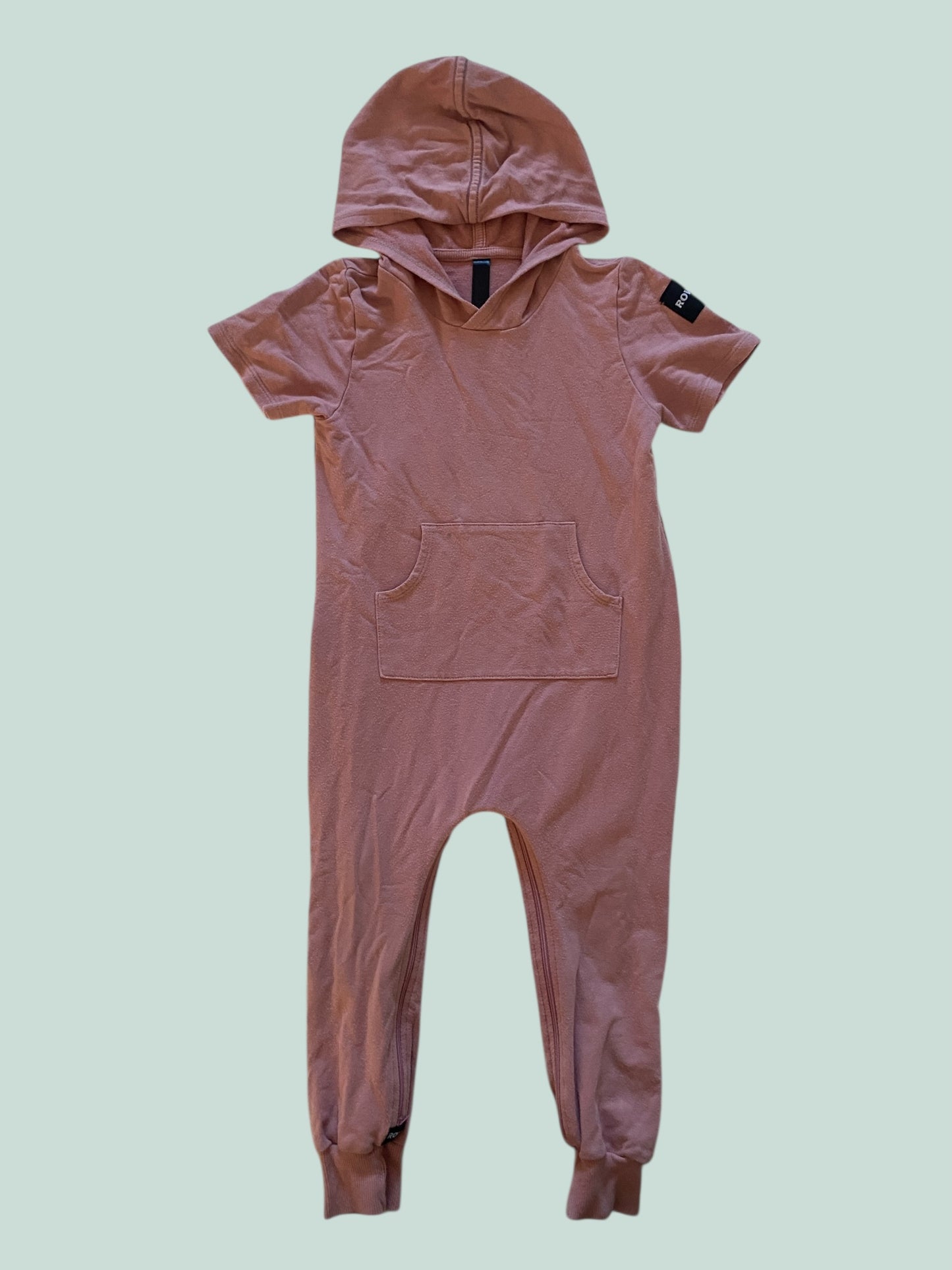 Bamboo/cotton blend hooded short sleeve 'zomper' romper 3Y | Rowe