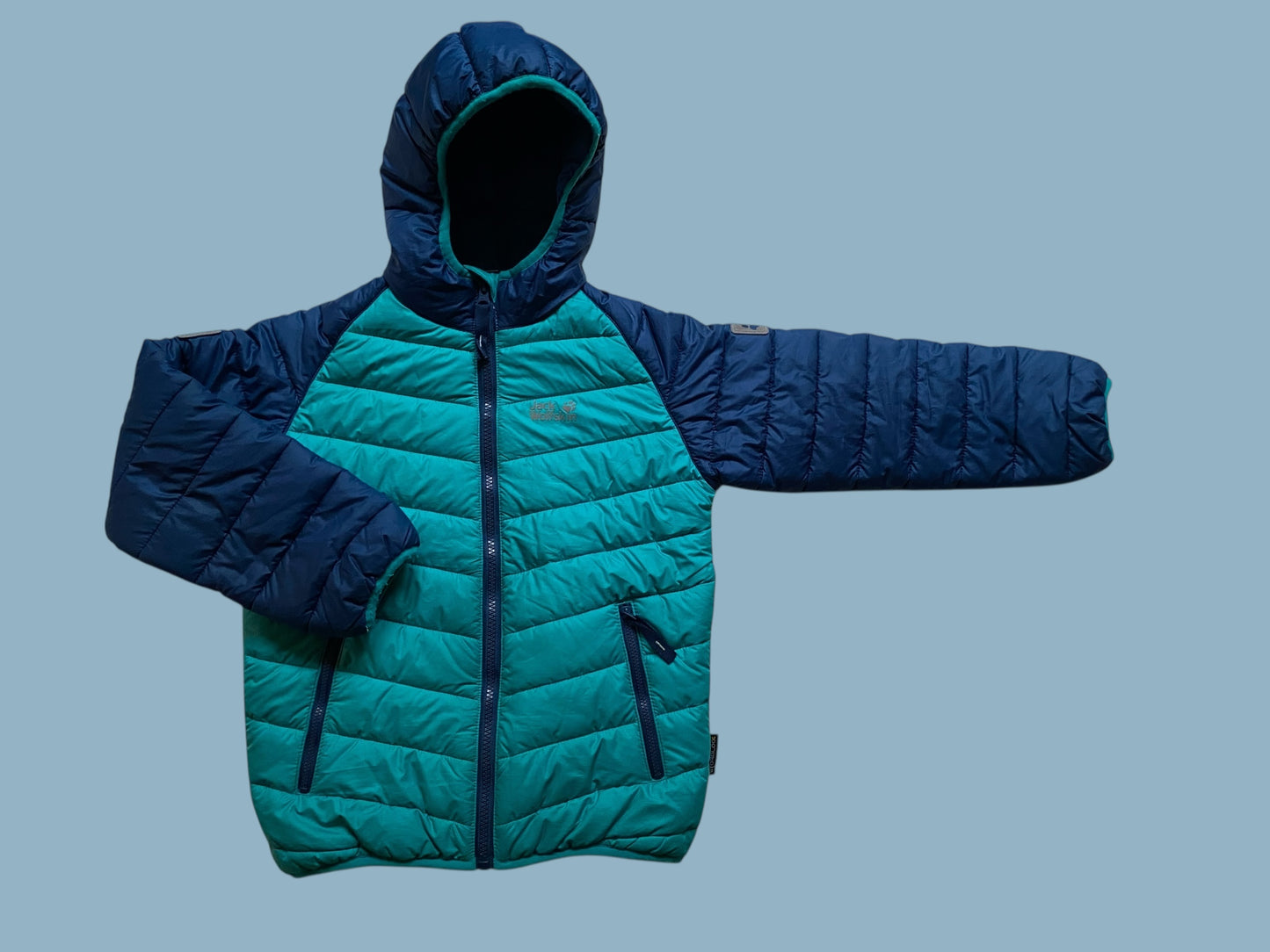 Teal and blue puffer jacket 6-8Y (128) | Jack London