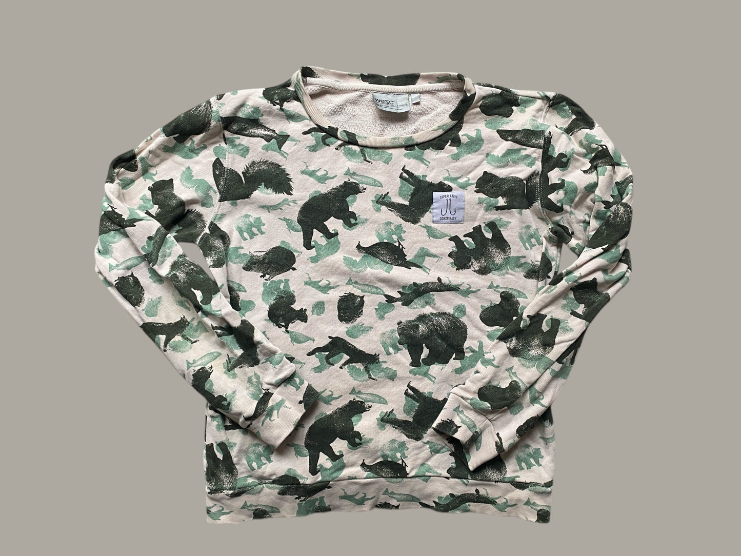 Animal print cotton sweater adult XS | Wesc