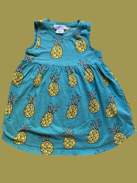 Cotton pineapple dress 2-3Y