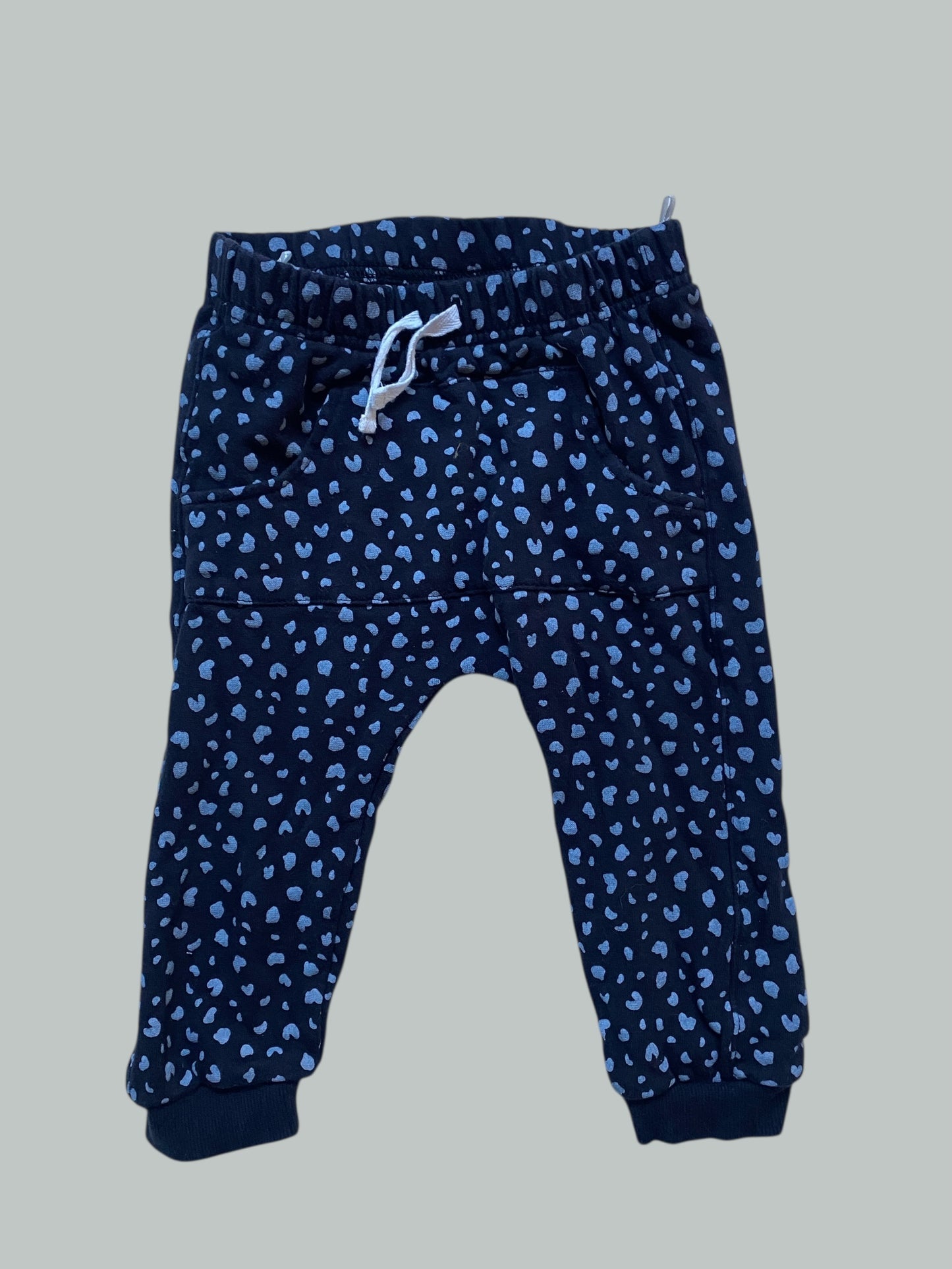 Black cotton joggers 18-24m | Indigo