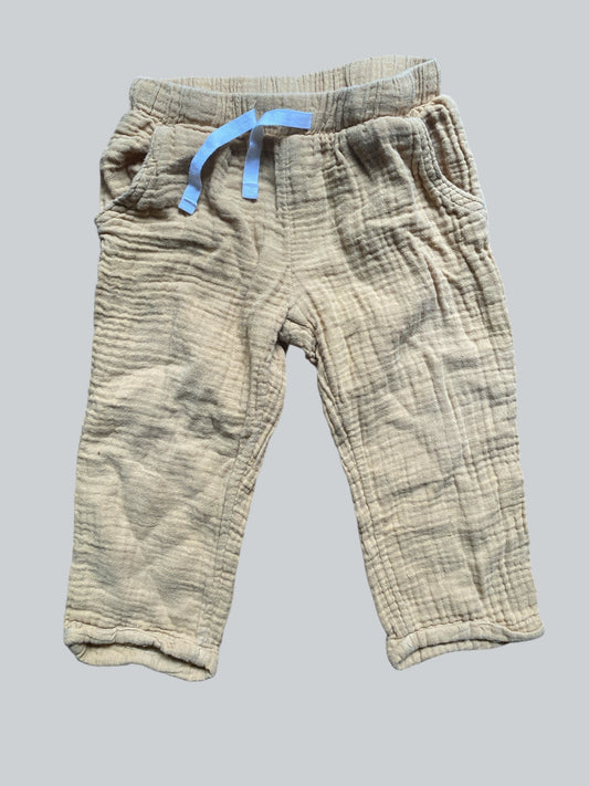 Yellow muslin organic cotton pants 18m | Carter’s