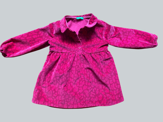 Corduroy long sleeve dress 2-3 | Benetton