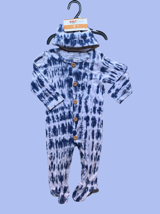 Cotton sleeper + hat set 12m | Monkey Bars