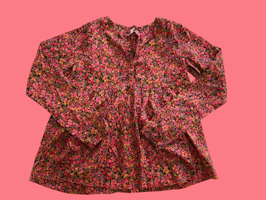 Berry flower long sleeve cotton top 12Y | Jacardi