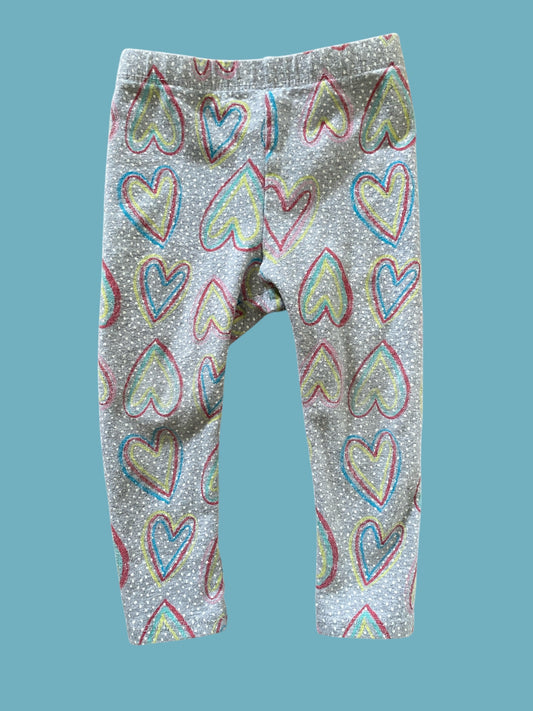 Cotton heart leggings 12m | Okie Dokie