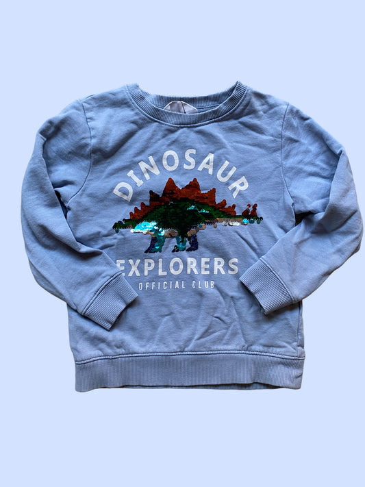 Dinosaur sequin sweater 5-6Y | H&M