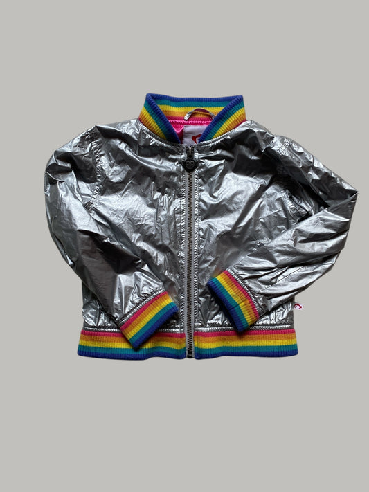 Silver shiny thin jacket 3Y | Appaman
