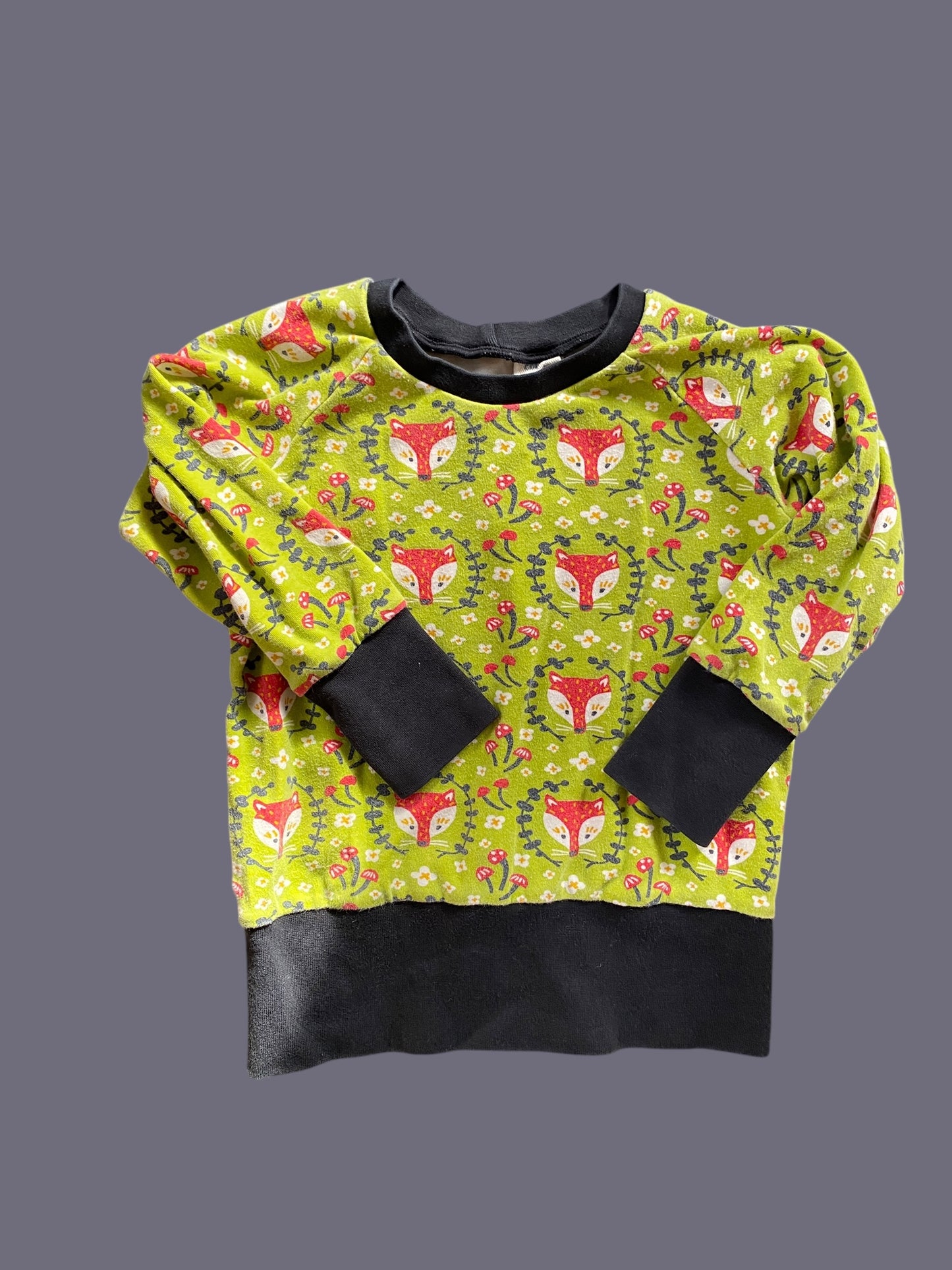 Organic cotton fox sweatshirt 18m | Pure Colour