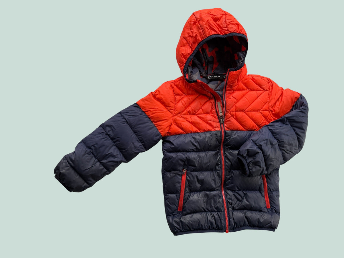 Orange and blue puff jacket 6Y | Paradox