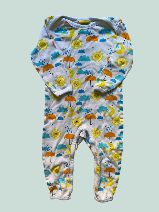 Organic cotton cloud romper 12-18m (86, generous) | Duns Sweden