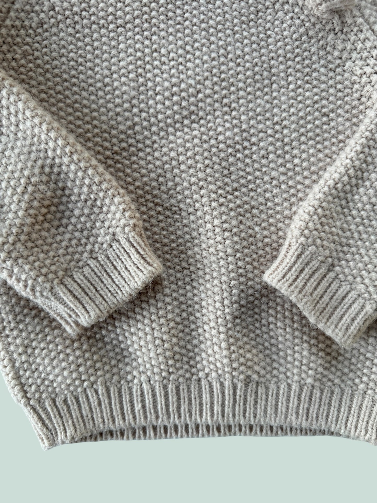 Cream wool blend 24m sweater | Boho Barcelona
