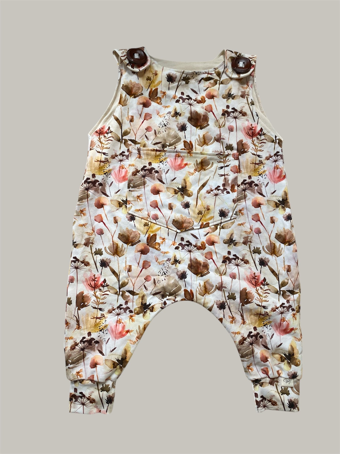 Jersey flower romper 3-6m
