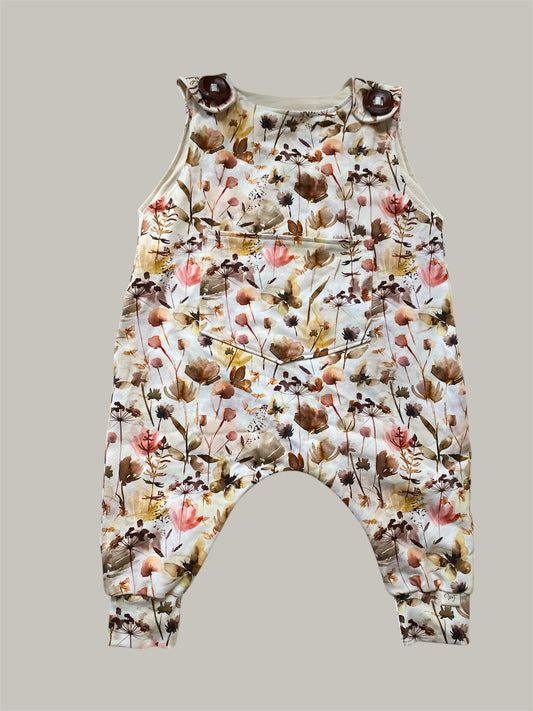 Jersey flower romper 3-6m