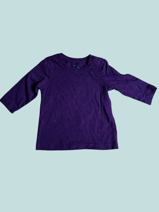 Purple long sleeve top 3-6m | Primary