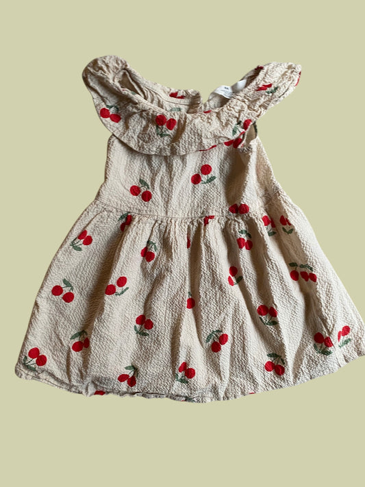 Stunning cotton crepe cherry dress 3-4Y | H&M