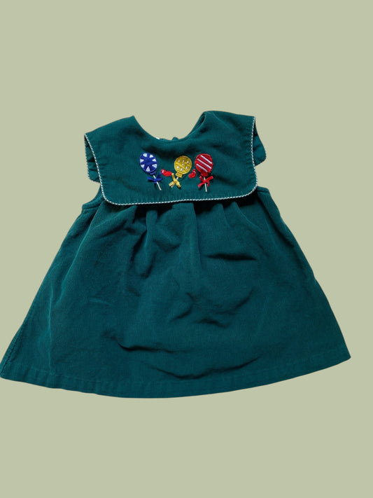 Vintage cotton corduroy dress 2Y