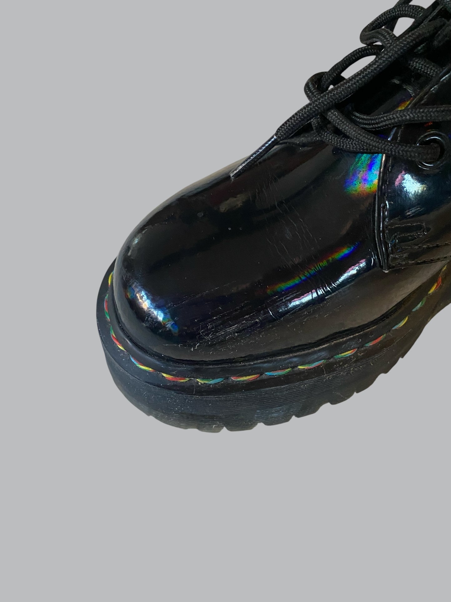 Rainbow Patent Platform Shoes (1461 ) Women's 9 US/Men's 8 US | Dr Marten's