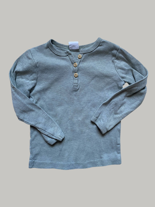 Organic cotton long sleeve top 12-18m | H&M