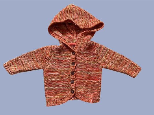 Orange knit cardigan 9-12m | Mexx