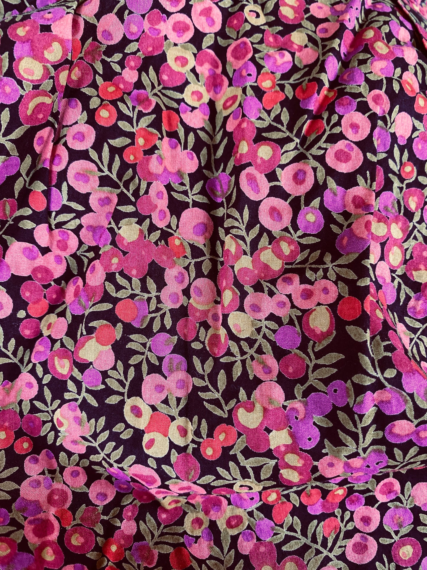 Berry flower long sleeve cotton top 12Y | Jacardi