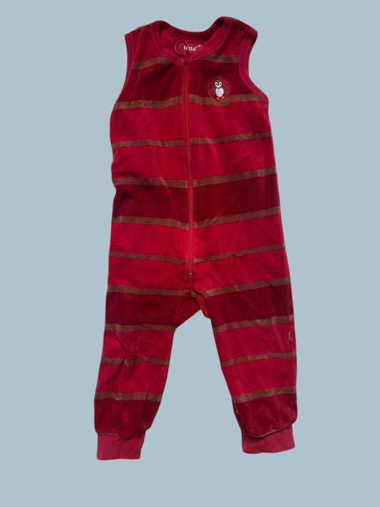 Velour zip romper 9-12m | Tutta