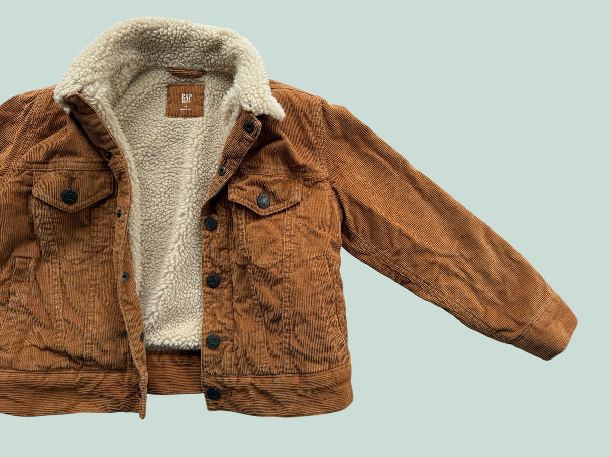 Teddy fleece lined corduroy jacket 6-7Y (small) | Gap
