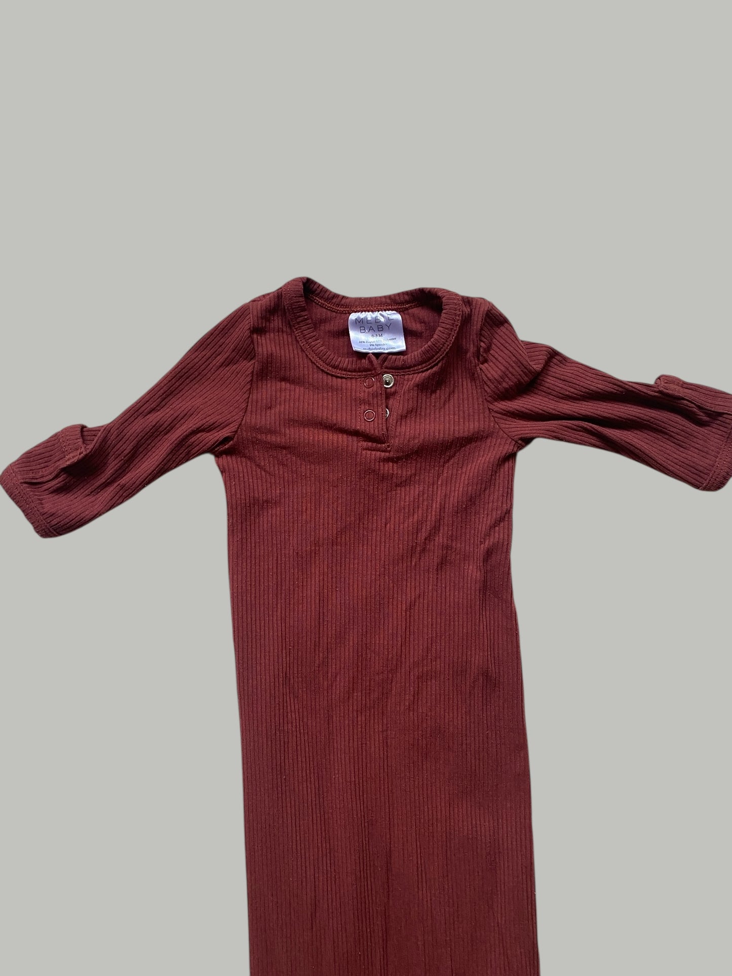 Rayon blend sleeper knot gown 0-3m | Mabie Baby