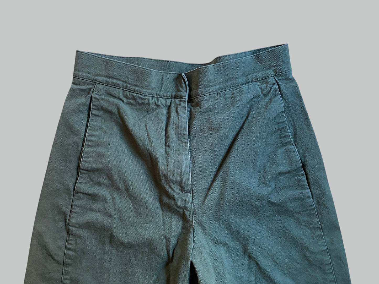 Forest green cotton barrel pants 2US women's | Babaton