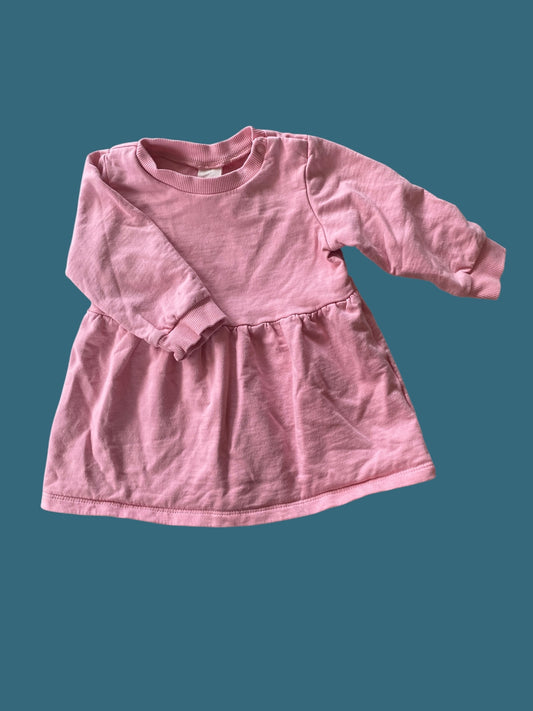Pink cotton dress 9m | H&M