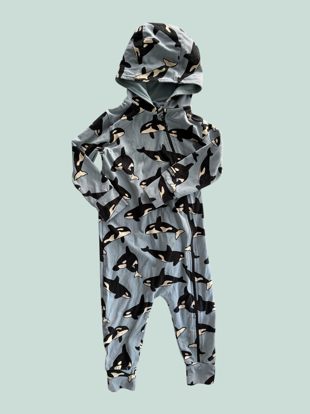 Organic cotton orca romper suit 3Y | Villervalla