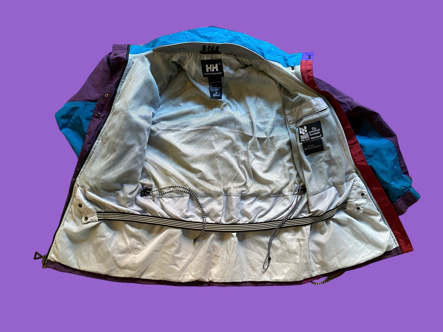 Vintage 80s Helly Hansen Purple Jacket size adult medium/large