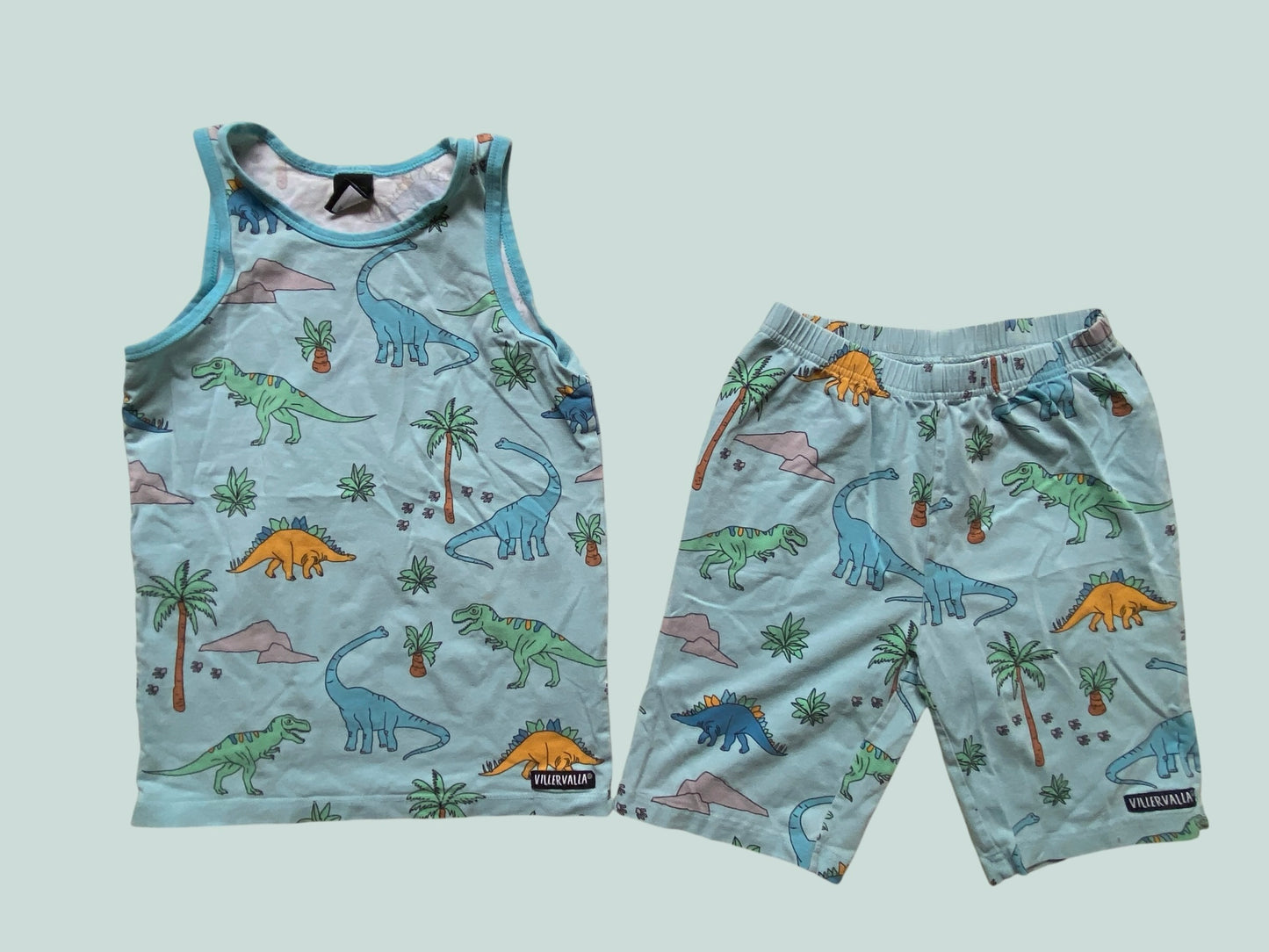 Organic cotton dino shorty set 8-10Y (134) | Villervalla