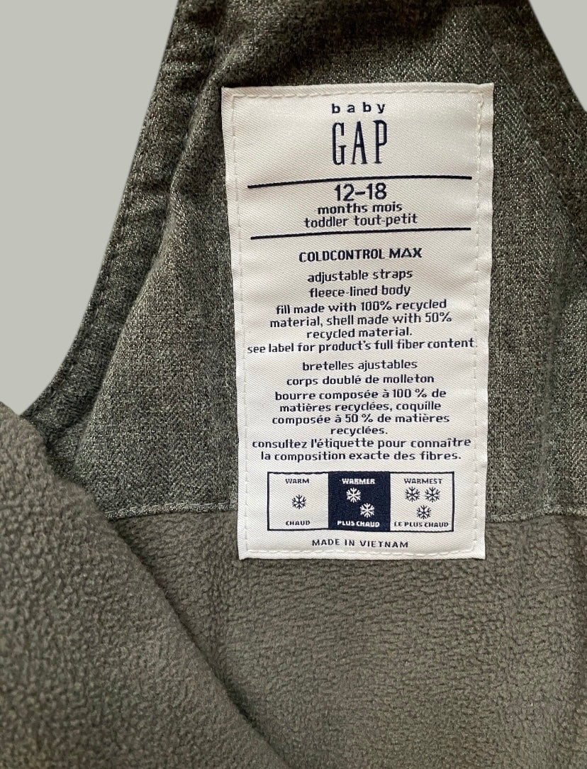 Grey fleece lined warm snow pants 12-18m | Gap