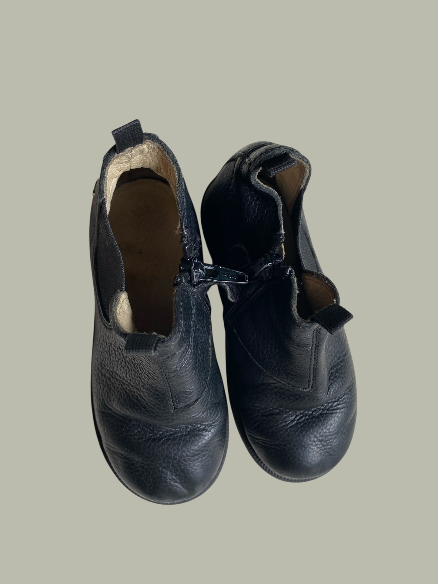 Black leather toddler shoes 7.5 US (24 EU) | Falcotto