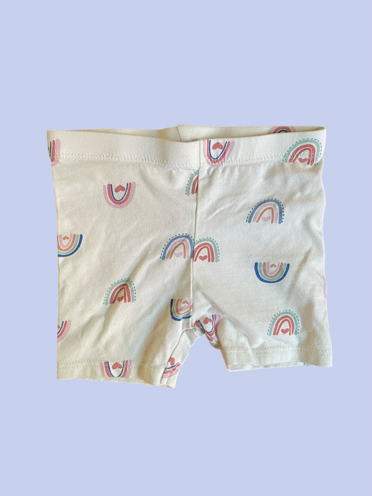 Organic rainbow shorts 12-18m | Rise Little Earthling