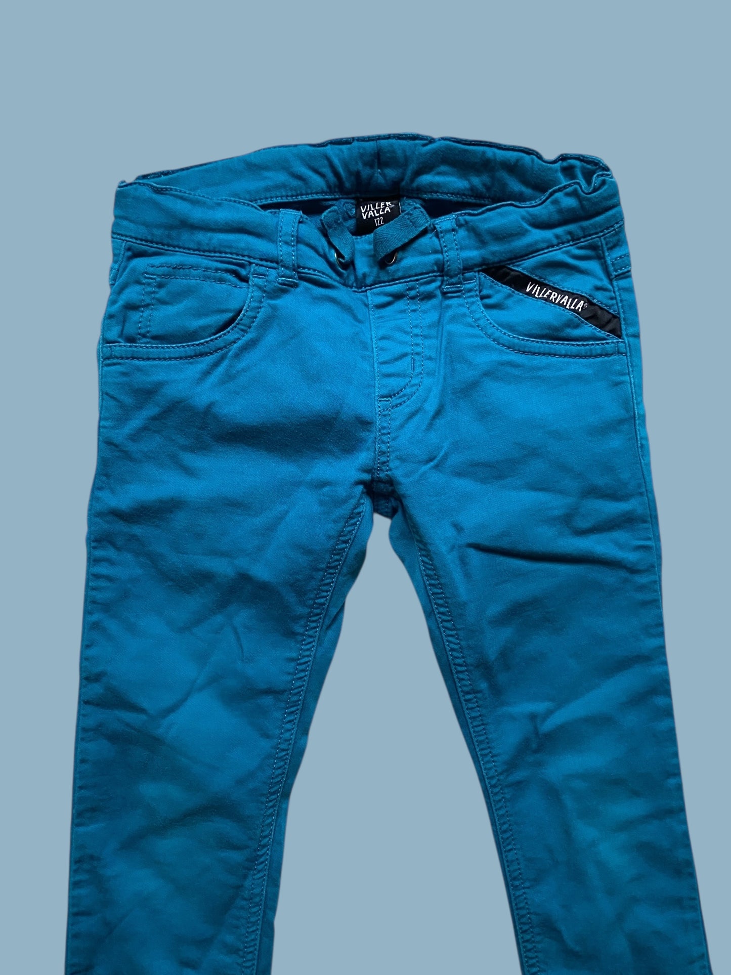 Teal cotton pants 6-7Y (122) | Villervalla - two available